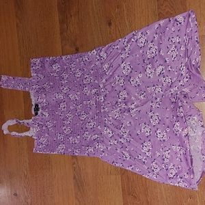 Purple floral romper